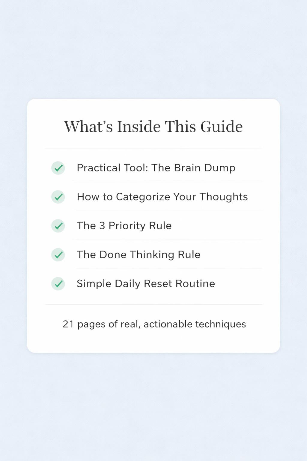 Mental Overload & Anxiety Reset – A Practical Guide to Clear Your Mind, Reduce Stress & Regain Control | Instant Digital Download